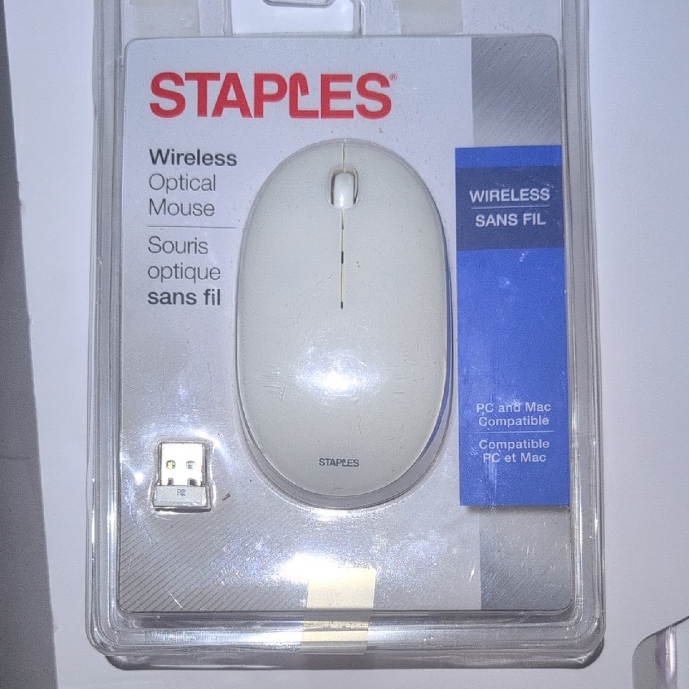 🐭Staple Wireless Optical Mouse - Sleek White Design